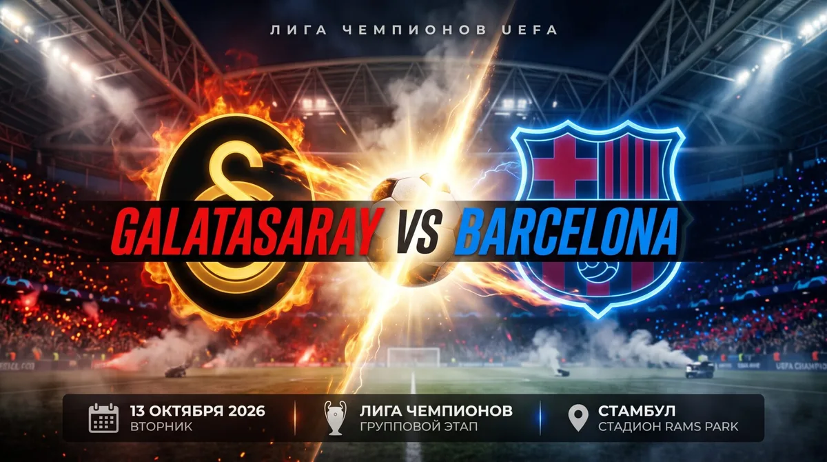 Матч «Галатасарай» vs «Барселона» / Лига чемпионов УЕФА 2026-27